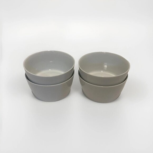 Crate & Barrel Verge White Porcelain Bowls — Set of 4 — Martin Hunt Design 🍽️✨ - Picture 5 of 7